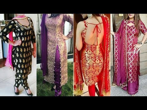 Brocade banarsi silk suits designs ideas/ Latest Brocade Fabric Salwar Kameez /Brocade Punjabi Suit