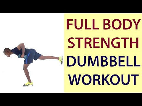 30 Minute Dumbbell Strength Training for Fat Loss Full Body Workout  250 Calories 