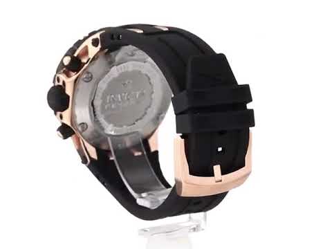 Invicta Men's 0918 Subaqua Reserve Chronograph Black Dial Black Polyurethane Watch