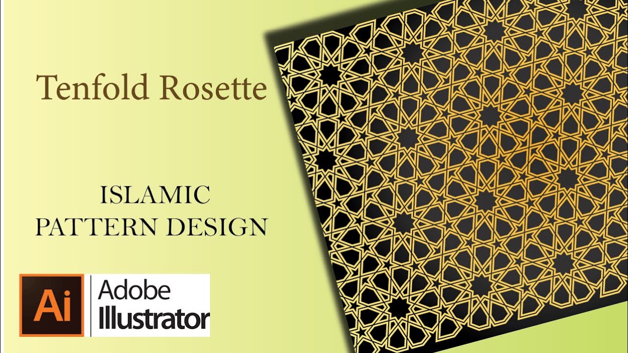 Mastering Geometric Design: Creating a Tenfold Rosette Islamic Pattern in Adobe Illustrator