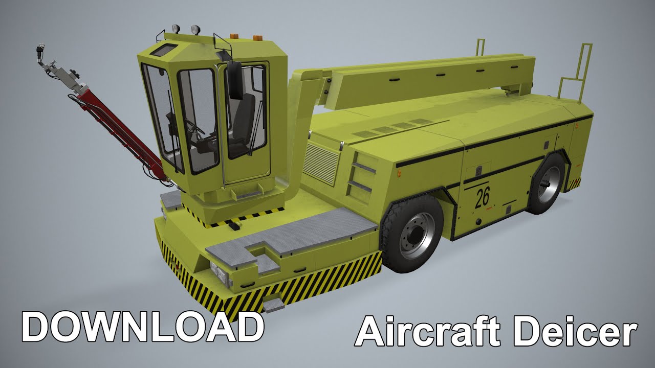 Camion antighiaccio per aerei --351-- Modello 3D