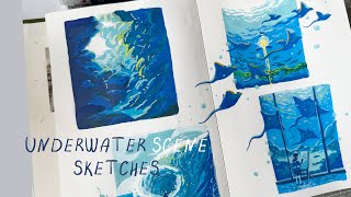 sketchbook session | underwater scenes