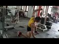 Bodybuilding posing practice