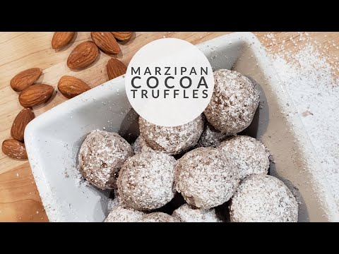 Marzipan Cocoa Truffles | Easy 3 Ingredient NO BAKE Recipe | Vegan & Gluten Free Holiday Treats