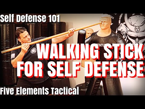 HOW TO USE WALKING STICK FOR SELF DEFENSE - SELF DEFENSE FOR BEGINNERS - ELDERLY HANDICAPPED INJURED