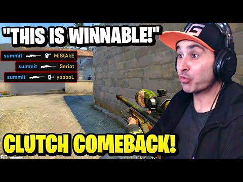 Summit1g LEADS His Team into GREATEST Comeback with 1 Play in CSGO!