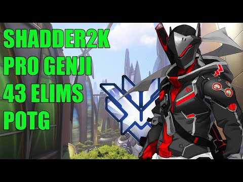 SHADDER2K PRO GENJI GAMEPLAY POTG - TOP 500 OVERWATCH SEASON 27