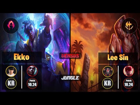 Clid EKKO (Jungle) [Dark Harvest] VS LEE SIN - Grandmaster KR Patch 10.24