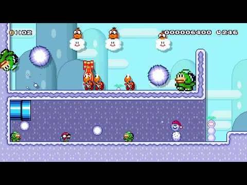 Snowball Fight! by XCube285 - Super Mario Maker 2 - No Commentary 1bz