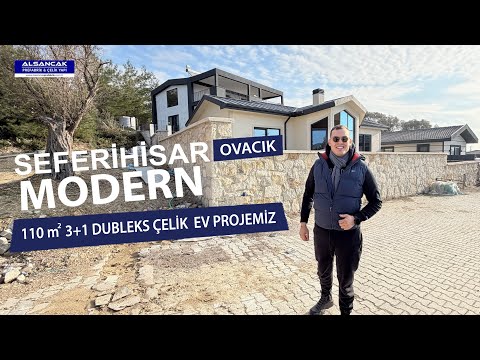 Seferihisar Ovacık'da 114 Metrekare 3+1 Modern Çelik Projelerimiz | Alsancak Prefabrik&Çelik Yapı