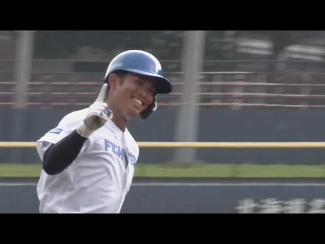 【ファーム】ファイターズ・今川優馬 雨を切り裂く4号2ランホームラン!! 2022年7月12日  北海道日本ハムファイターズ 対 千葉ロッテマリーンズ