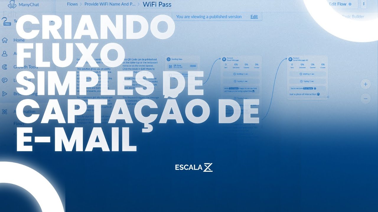 Criando fluxo simples de captação de E-mail - Manychat