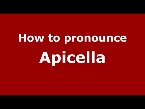 How to pronounce Apicella