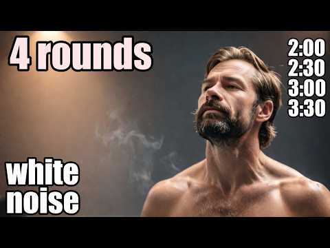 4 rounds with WHITE NOISE | Wim Hof Breathing Technique | 35 breaths