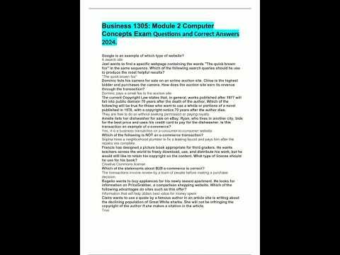 Business 1305 Module 2 Computer pdf