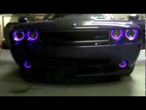Dodge Challenger Plum Crazy Purple SRT8 Custom UV Lighting Installation by AAC
