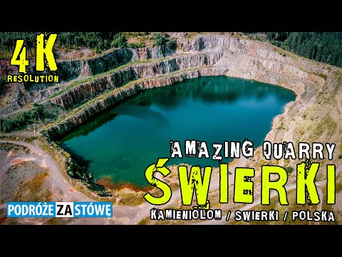 NIESAMOWITY KAMIENIOŁOM ŚWIERKI / quarry Świerki by drone
