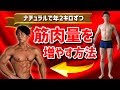 ナチュラルで年に2キロずつ筋肉量を増やす方法!