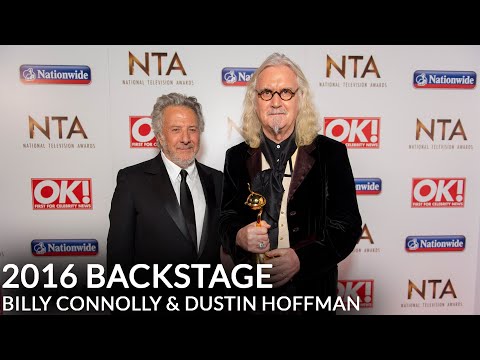 NTA 2016 Backstage Billy Connolly & Dustin Hoffman