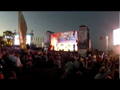 Charles Sailing at the Prize Giving Ceremony of the ISAF Youth Worlds