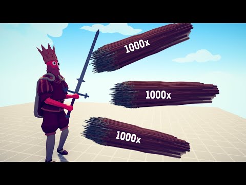 1000x OVERPOWERED SPEAR vs UNITS - Totally Accurate Battle Simulator TABS