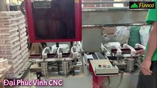 Máy làm mộng CNC 3 đầu Đài loan khoan, lắc mộng, chạy rãnh