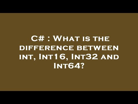 Int16 Range