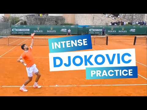 Djokovic & Kecmanović Practice Together in Monte-Carlo | Rolex Masters 2025 Prep 🇷🇸🎾