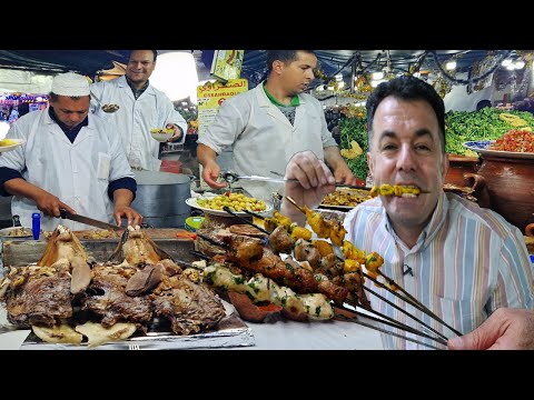 Moroccan Street Food After Dark!! Jemaa El-fnaa square in Marrakech
