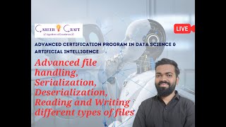 Advanced file handling, Serialization, Deserialization, Reading and Writing different types of files