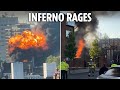 Massive blaze erupts at London substation with plumes of smoke seen for miles