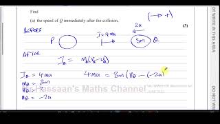 Download Lagu WME01/01 IAL (Edexcel) M1 June 2022, Q1, Momentum u0026 Impulse Thumbnail