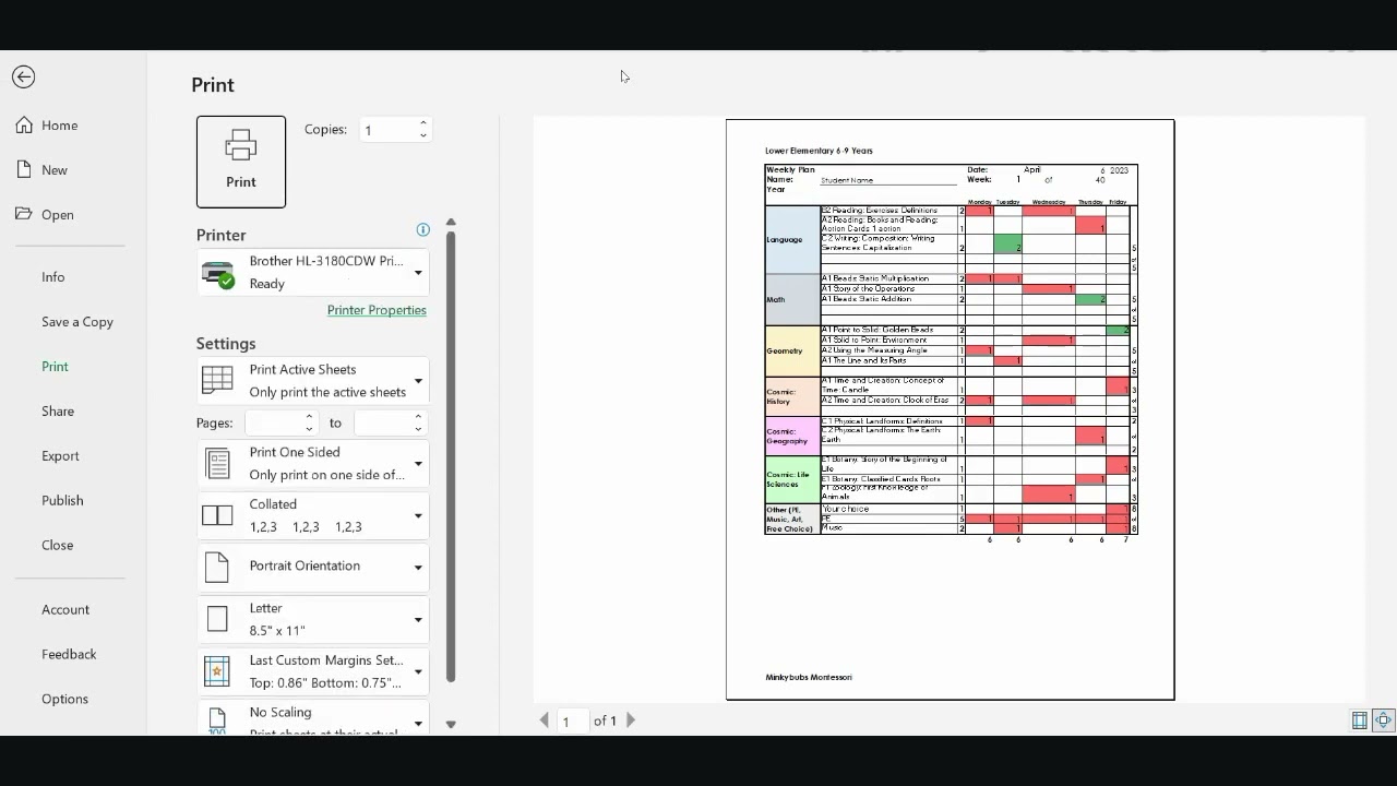 Montessori Work Plans Lower El Classroom EDITABLE Reports Weekly Plans Scope and Sequence SAVE HOURS
