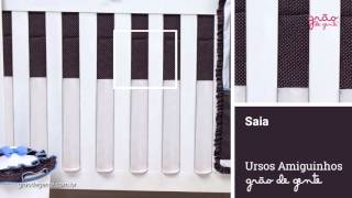 Saia para Berço Ursos Amiguinhos | Ref: 54802