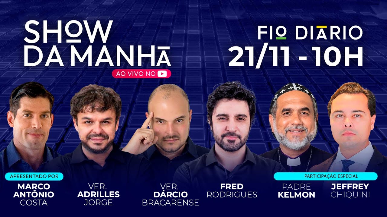 SHOW DA MANHÃ - JEFFREY CHIQUINI E PADRE KELMON - EXCLUSIVO - 21/11/2025