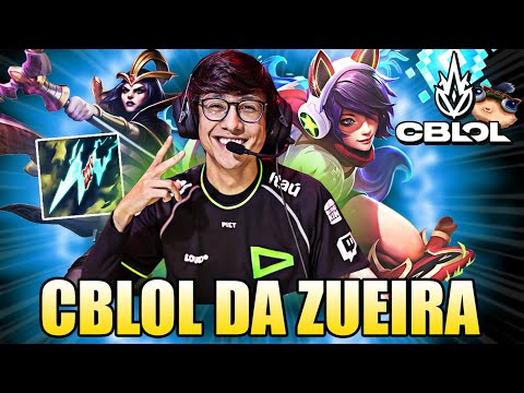 TIN fazendo 1V9 e BUILD COREANA da LeBlanc de STATIKK - CBLOL DA ZUEIRA