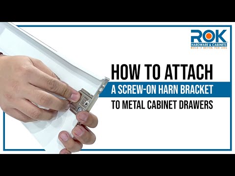 How to Attach & Remove Screw-On Version of Harn Bracket to Metal Cabinet Drawers