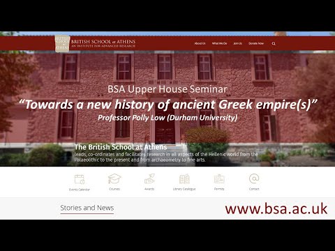 Professor Polly Low (Durham University), “Towards a new history of ancient Greek empire(s)”