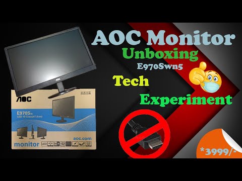 AOC E970swn5 18.5-inch LED Backlit Computer Monitor (Black), Display Size: 49.4 X 35.2 X 11.2 cm, Screen Size: 18.5 Inches