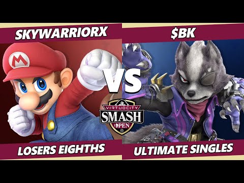 Virtuocity 2022 Top 8 - SkyWarriorX (Mario) Vs. $BK (Wolf, Palutena) SSBU Ultimate Tournament