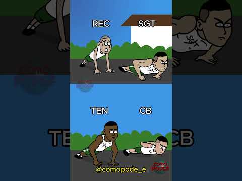 FLEXÃO DE CADA POSTO E GRADUAÇÃO DO EXÉRCITO. #militar #military #pushups #flexões