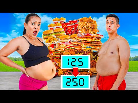 WHO CAN GAIN THE MOST WEIGHT IN 24 HOURS!! (BF vs GF)