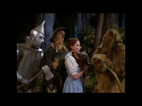 The Wizard Of Oz (1939) Cowardly Lion Scene HD