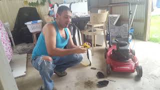 Fix lawn mower blowing smoke