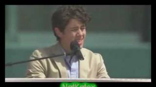 Nick Jonas -- A Little Bit Longer + Speech -- Easter Day, 2010.