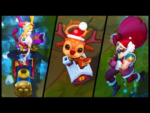 All New Skins Final Update Santa Draven Ambitious Elf Jinx Hextech Kog'Maw Snow Fawn Poppy
