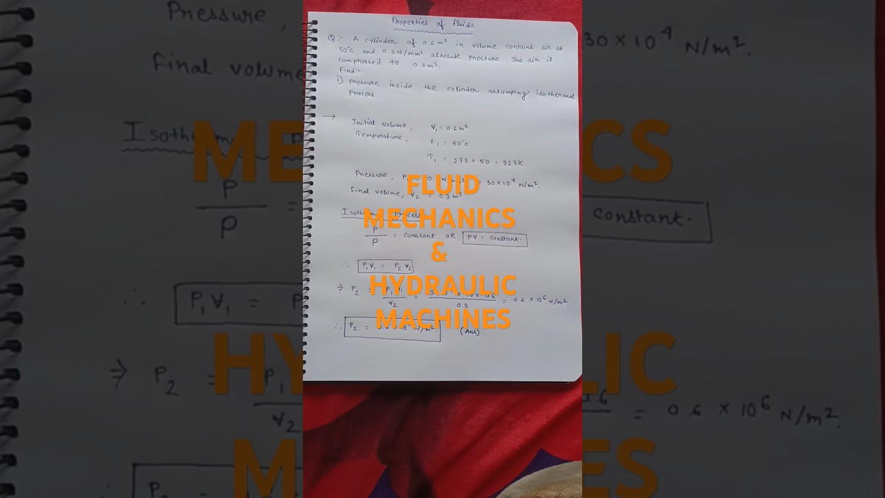 FLUID MECHANICS AND HYDRAULIC MACHINES: NUMERICAL PROBLEMS ON 'PROPERTIES OF FLUIDS '