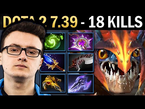 Slark Gameplay Miracle with 18 Kills and Slayer - Dota 2 7.39