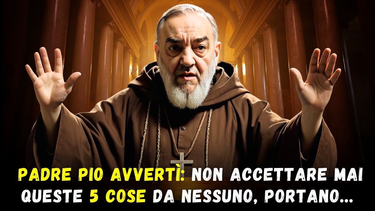 PADRE PIO AVVERTÌ: NON ACCETTARE MAI QUESTE 5 COSE DA NESSUNO, PORTANO...
