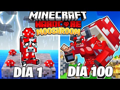 I SURVIVED 100 DAYS as a MOOSHROOM in MINECRAFT HARDCORE!